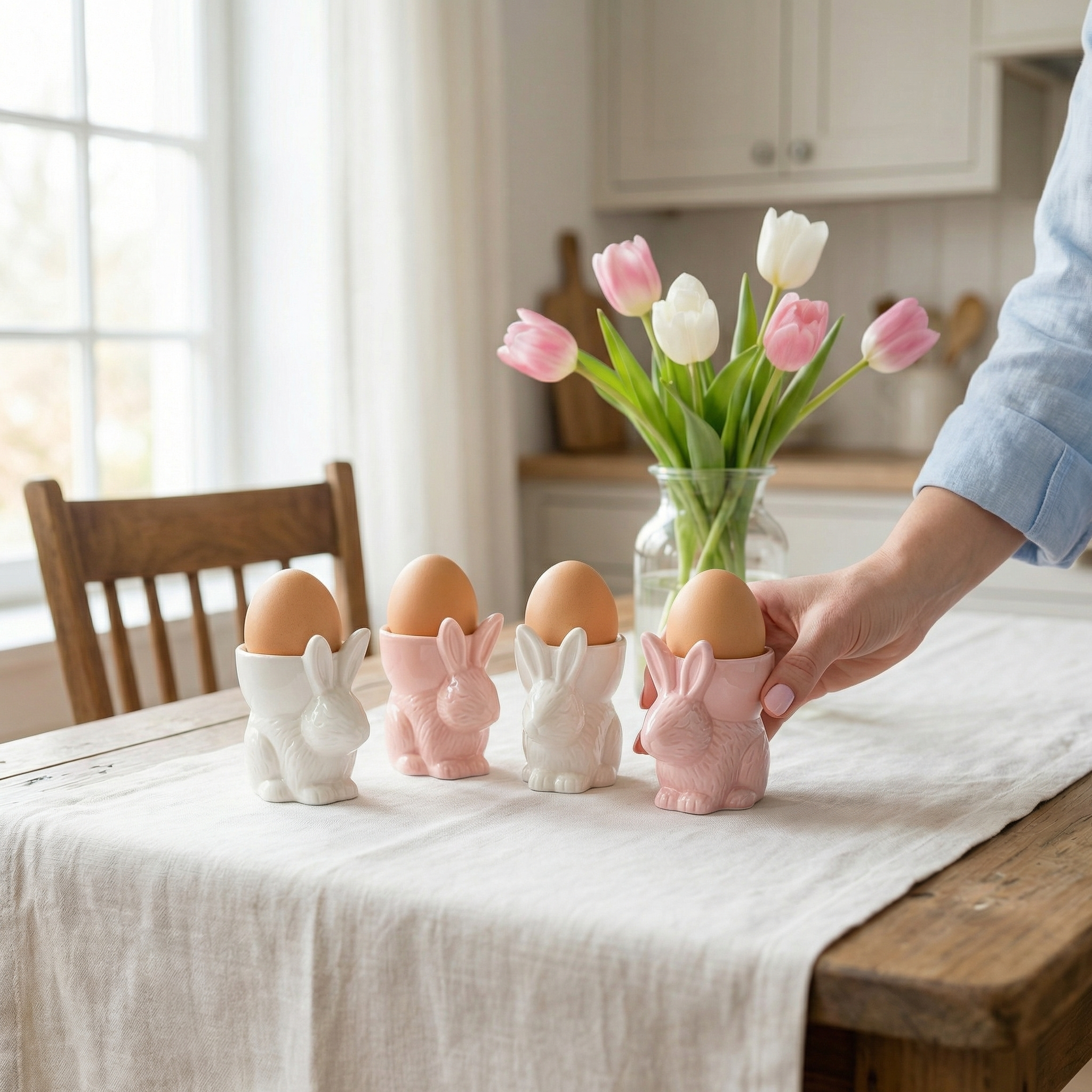 Easter Ceramic Bunny Egg Cup