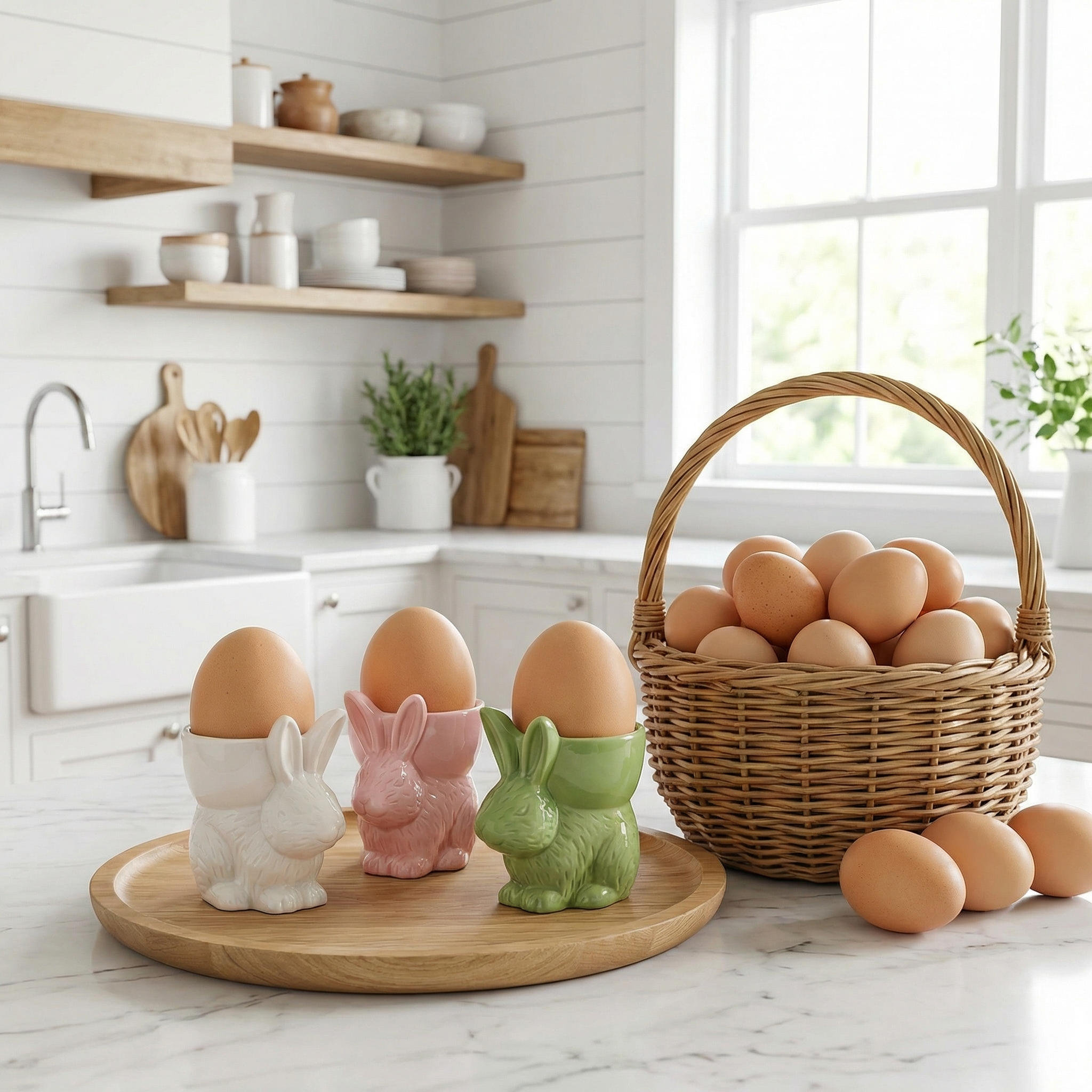 Easter Ceramic Bunny Egg Cup