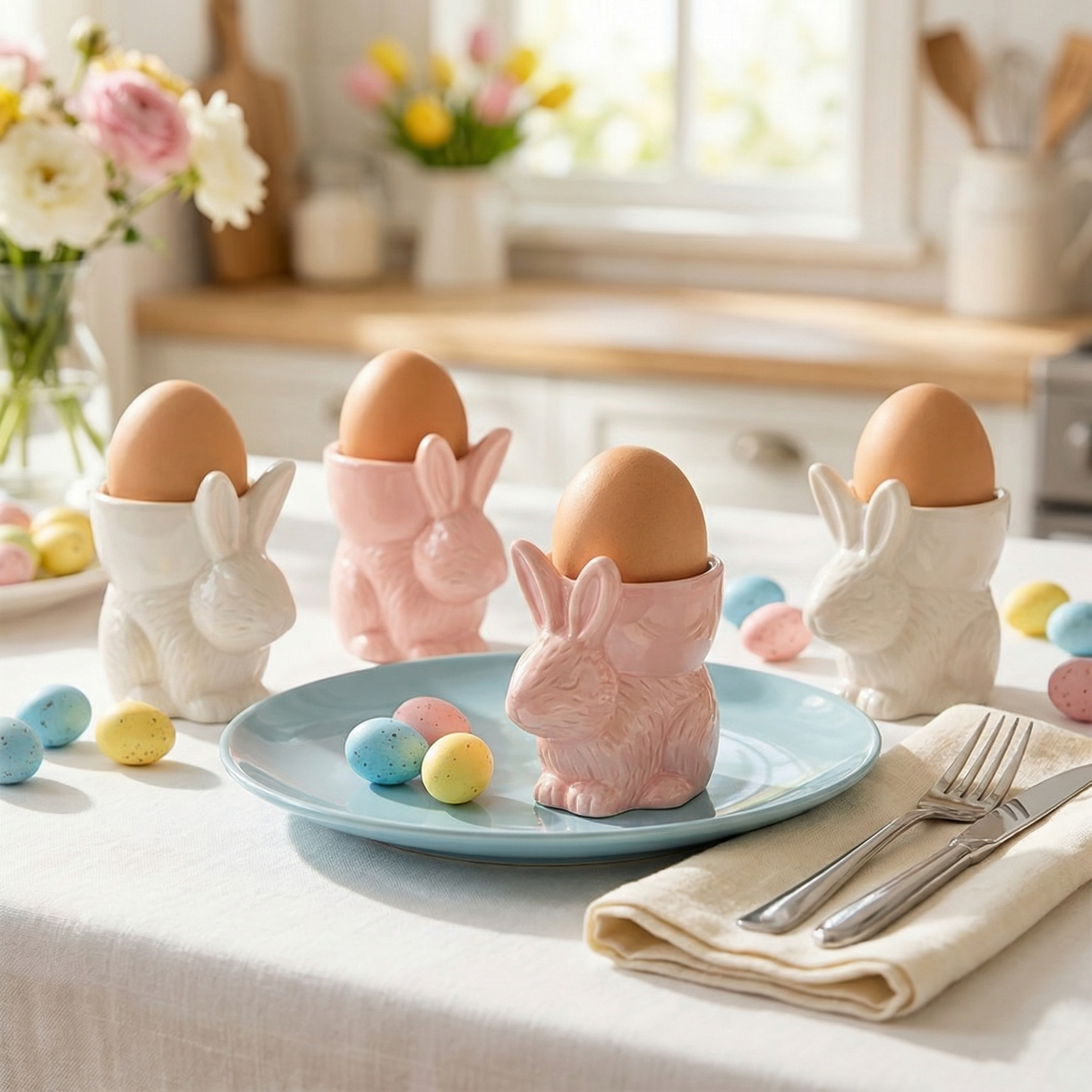 Easter Ceramic Bunny Egg Cup