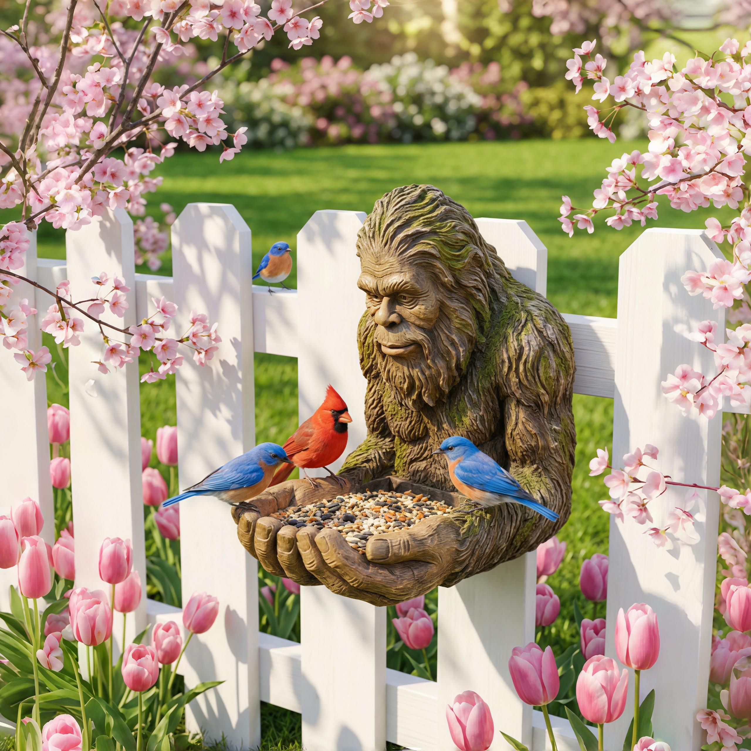 Forest Guardian Bird Feeder Sculpture