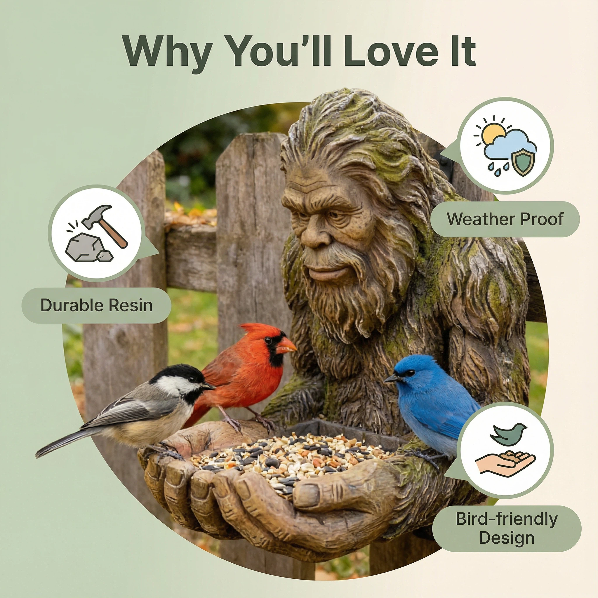 Forest Guardian Bird Feeder Sculpture