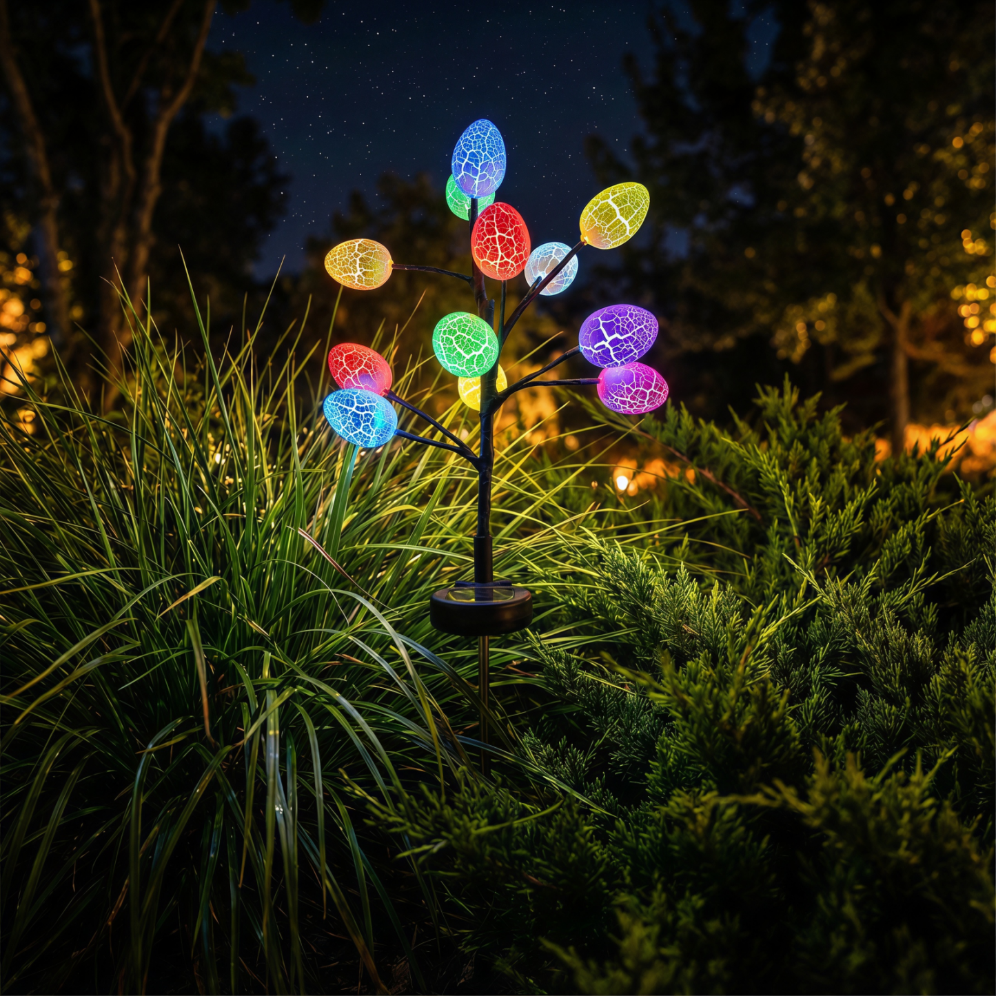 1 Pack Solar Easter Egg Tree Pathway Light