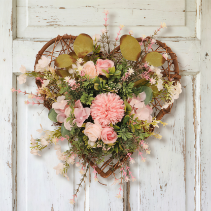 Chrysanthemum Heart Artificial Floral Wreath