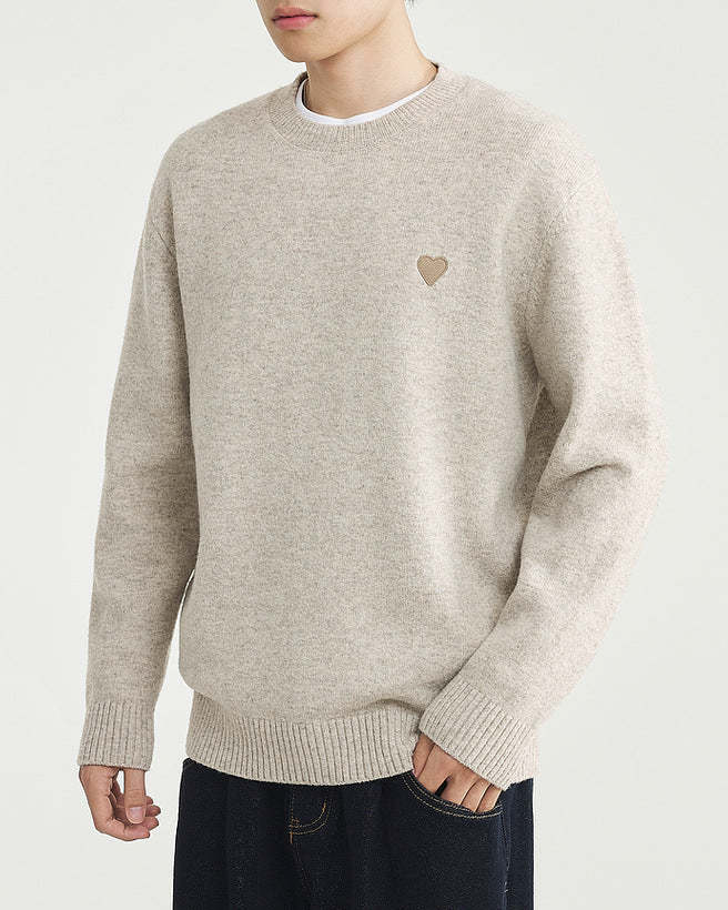 The HeartStitch Embroidered Crew Neck Sweater
