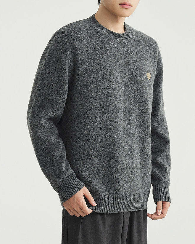 The HeartStitch Embroidered Crew Neck Sweater