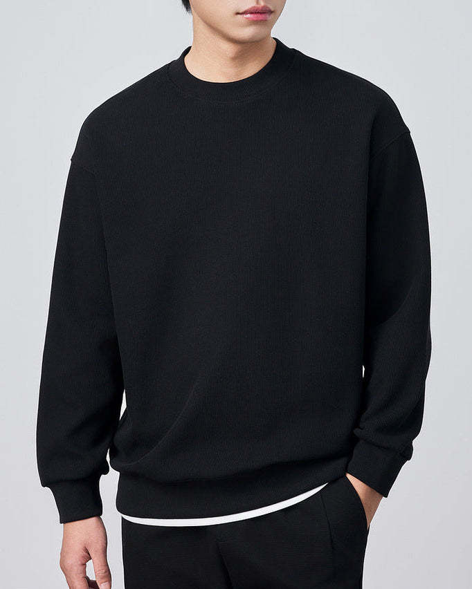 The Momeike Dual-Layer Waffle Knit Sweater