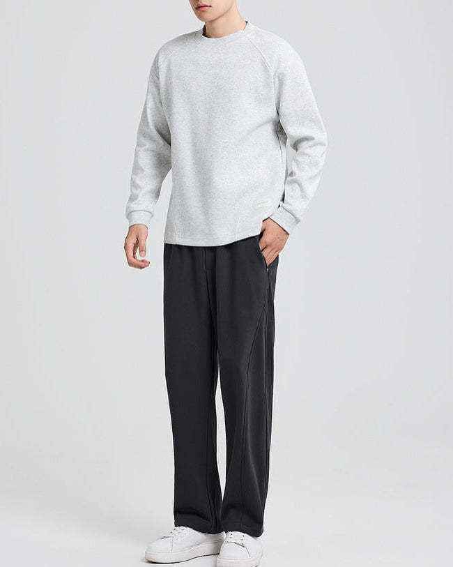 The Carver Structured Split Crew Sweater