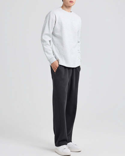 The Carver Structured Split Crew Sweater