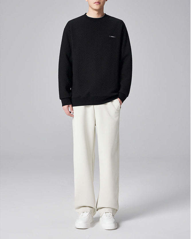 Textured Weave Cable Knit Sweater