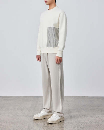 The Momeike Horizon Stripe Crewneck Sweater