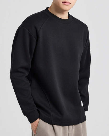 The Carver Structured Split Crew Sweater