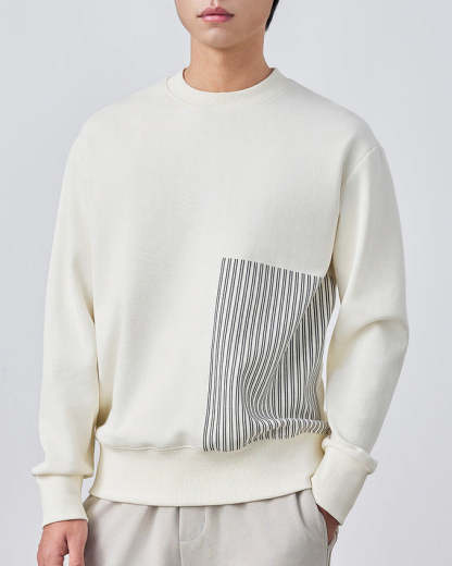 The Momeike Horizon Stripe Crewneck Sweater