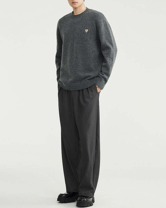 The HeartStitch Embroidered Crew Neck Sweater