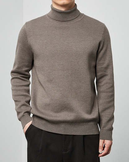 The Momeike Classic Solid Turtleneck Sweater