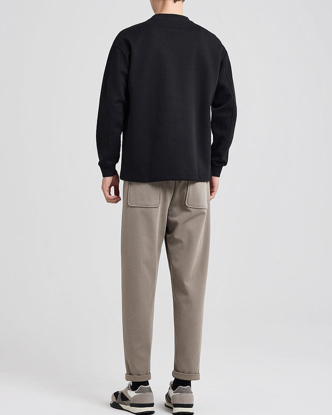 The Carver Structured Split Crew Sweater