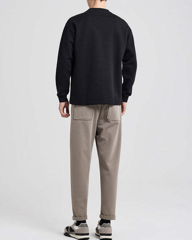 The Carver Structured Split Crew Sweater
