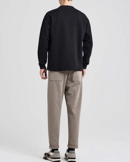 The Carver Structured Split Crew Sweater