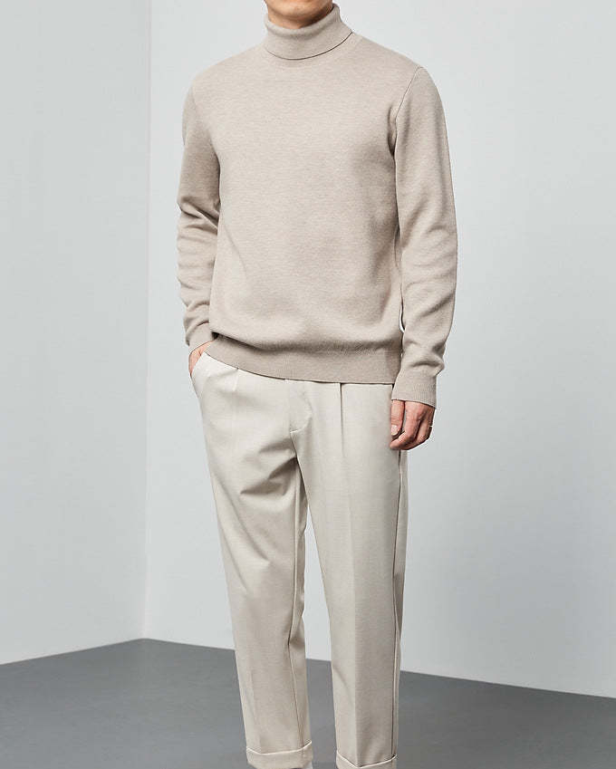 The Momeike Classic Solid Turtleneck Sweater