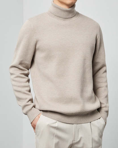 The Momeike Classic Solid Turtleneck Sweater
