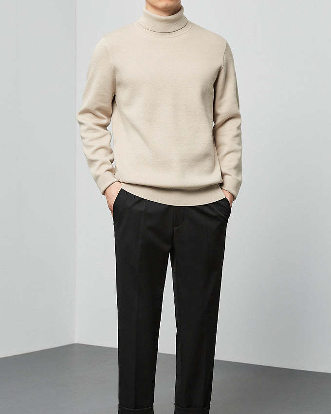 The Momeike Classic Solid Turtleneck Sweater