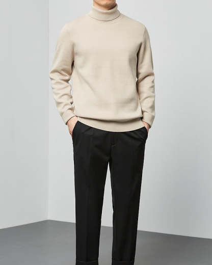 The Momeike Classic Solid Turtleneck Sweater