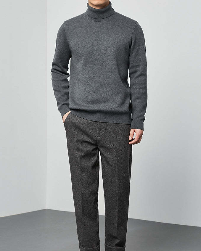 The Momeike Classic Solid Turtleneck Sweater