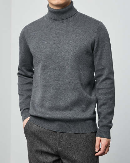 The Momeike Classic Solid Turtleneck Sweater