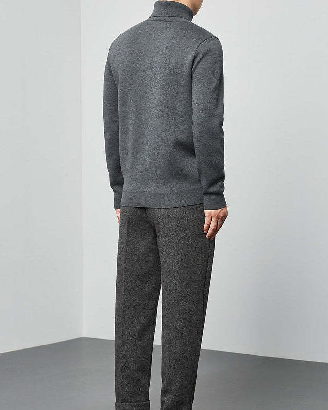 The Momeike Classic Solid Turtleneck Sweater