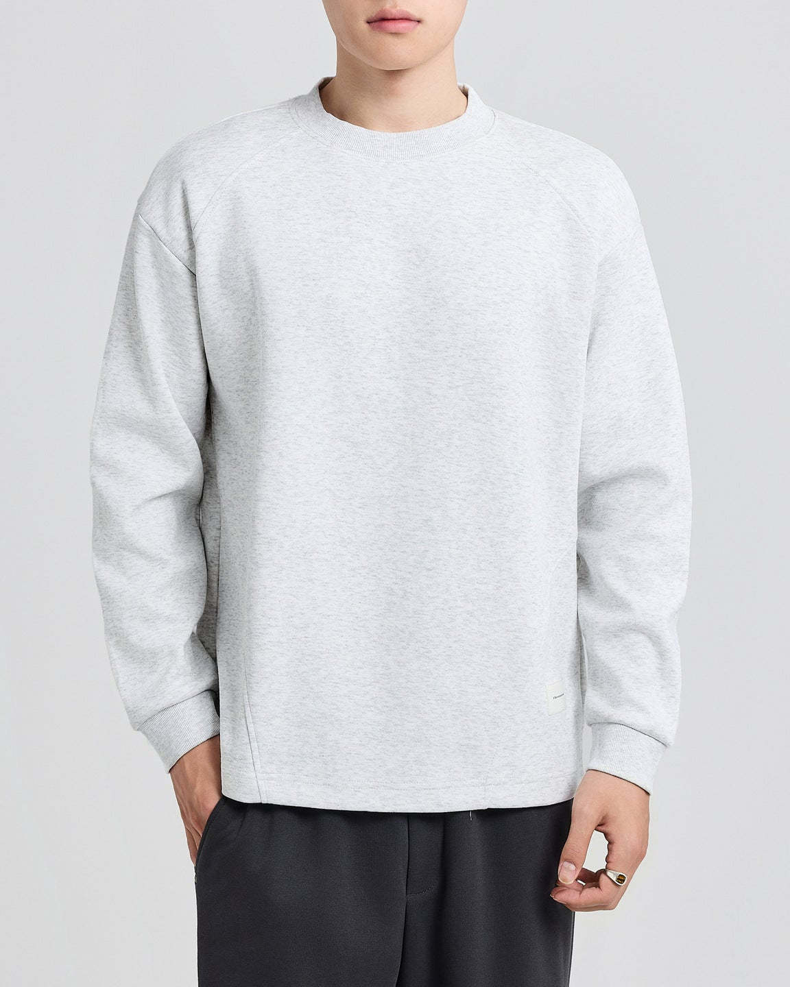 The Carver Structured Split Crew Sweater