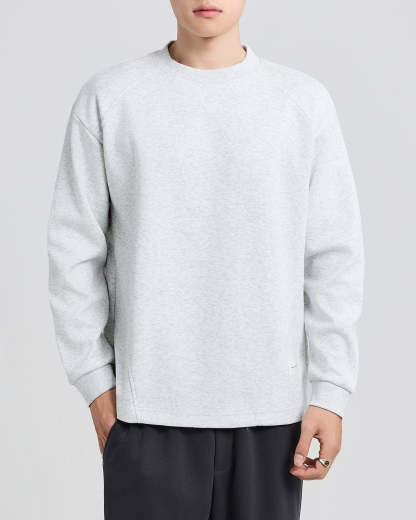 The Carver Structured Split Crew Sweater