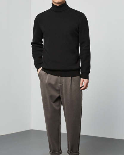 The Momeike Classic Solid Turtleneck Sweater