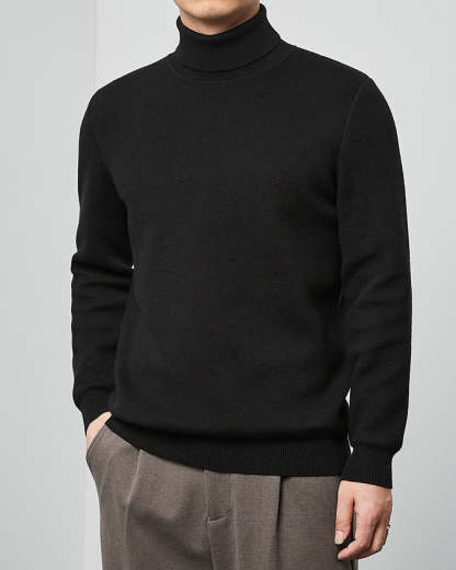 The Momeike Classic Solid Turtleneck Sweater