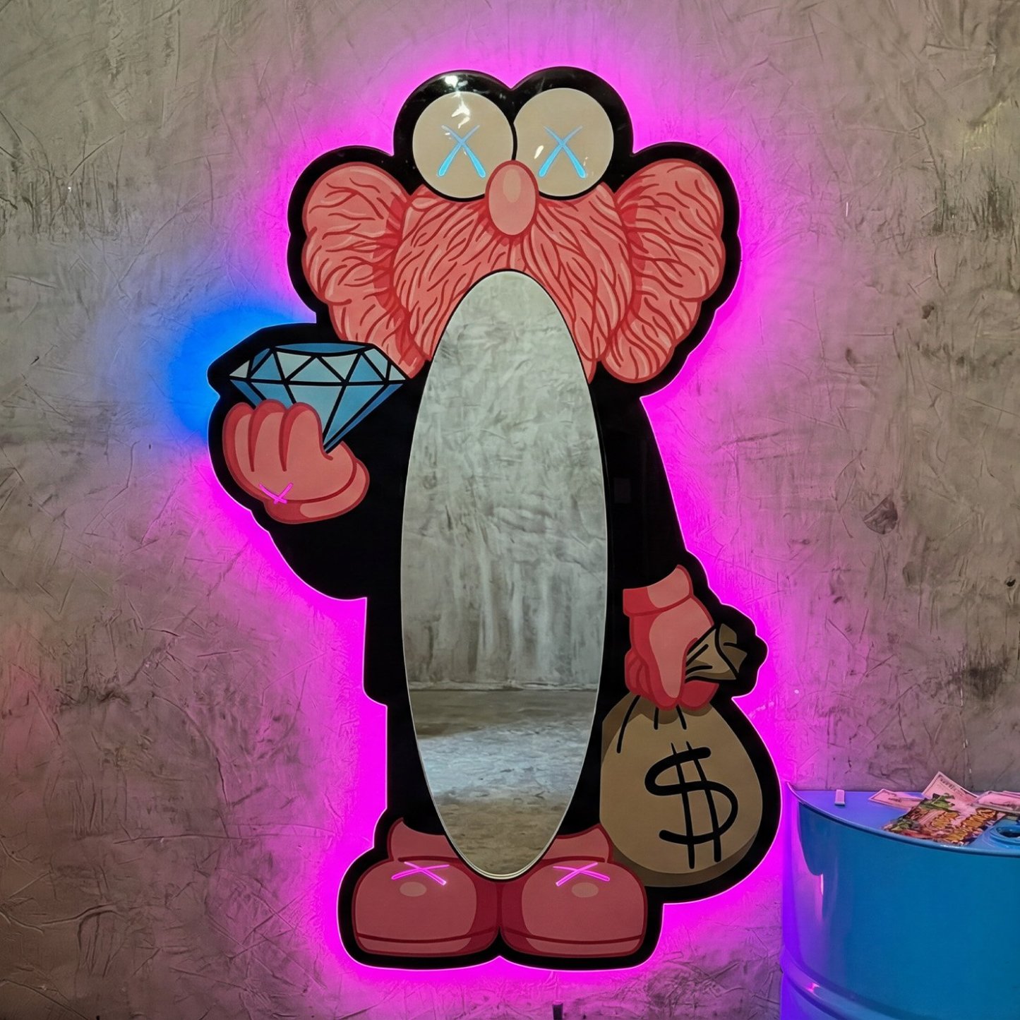 Espejo Mr. KAWS Pink