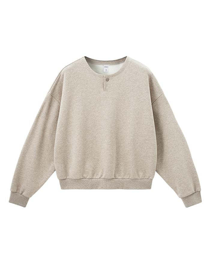 The Contour Henley Fleece Sweater