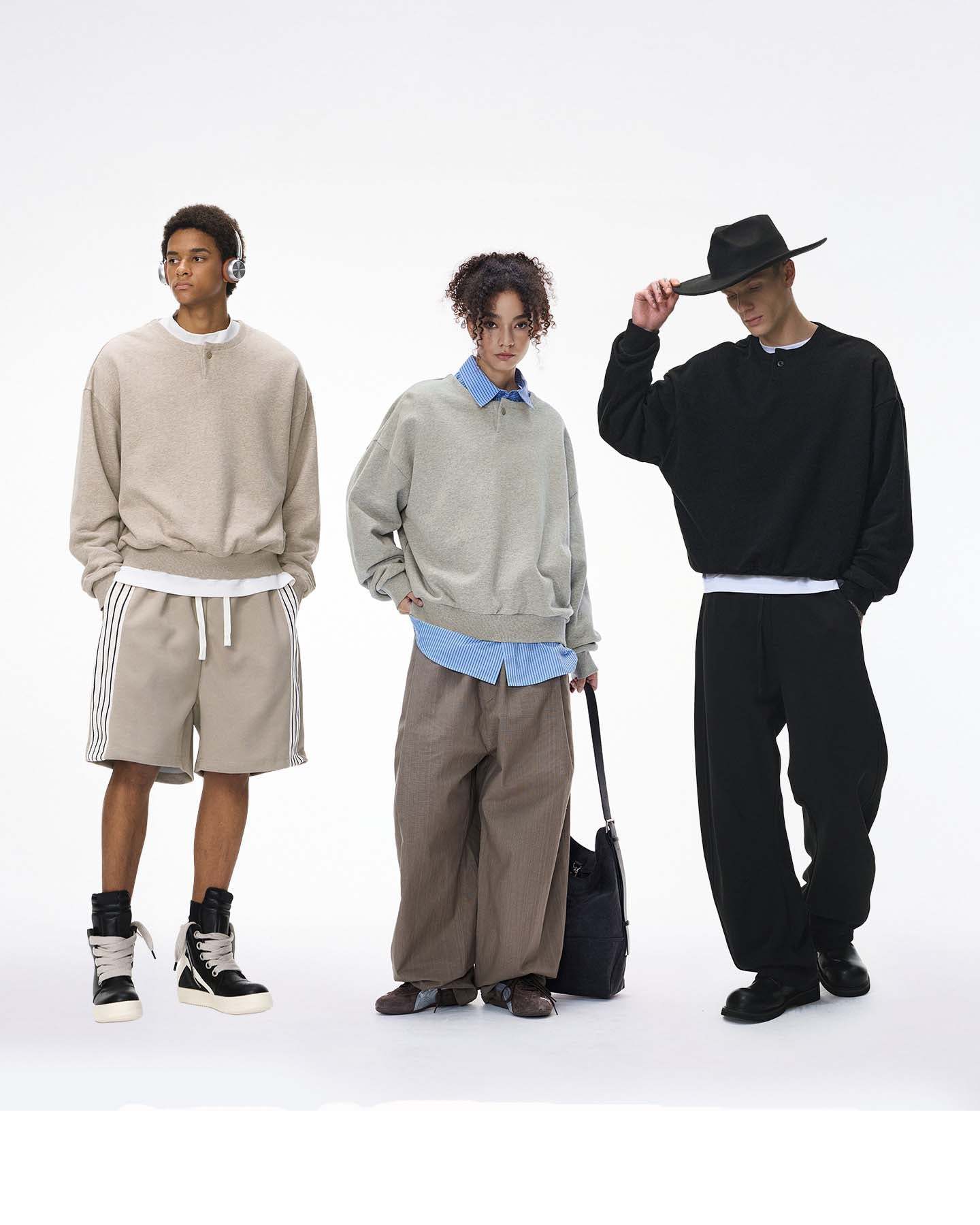 The Contour Henley Fleece Sweater