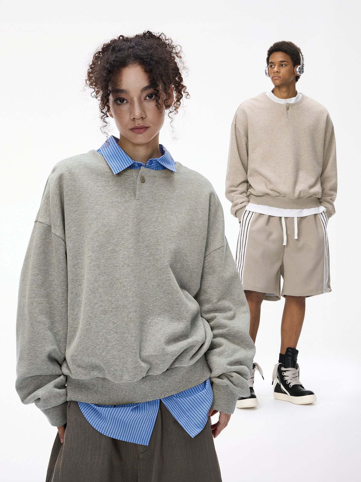 The Contour Henley Fleece Sweater