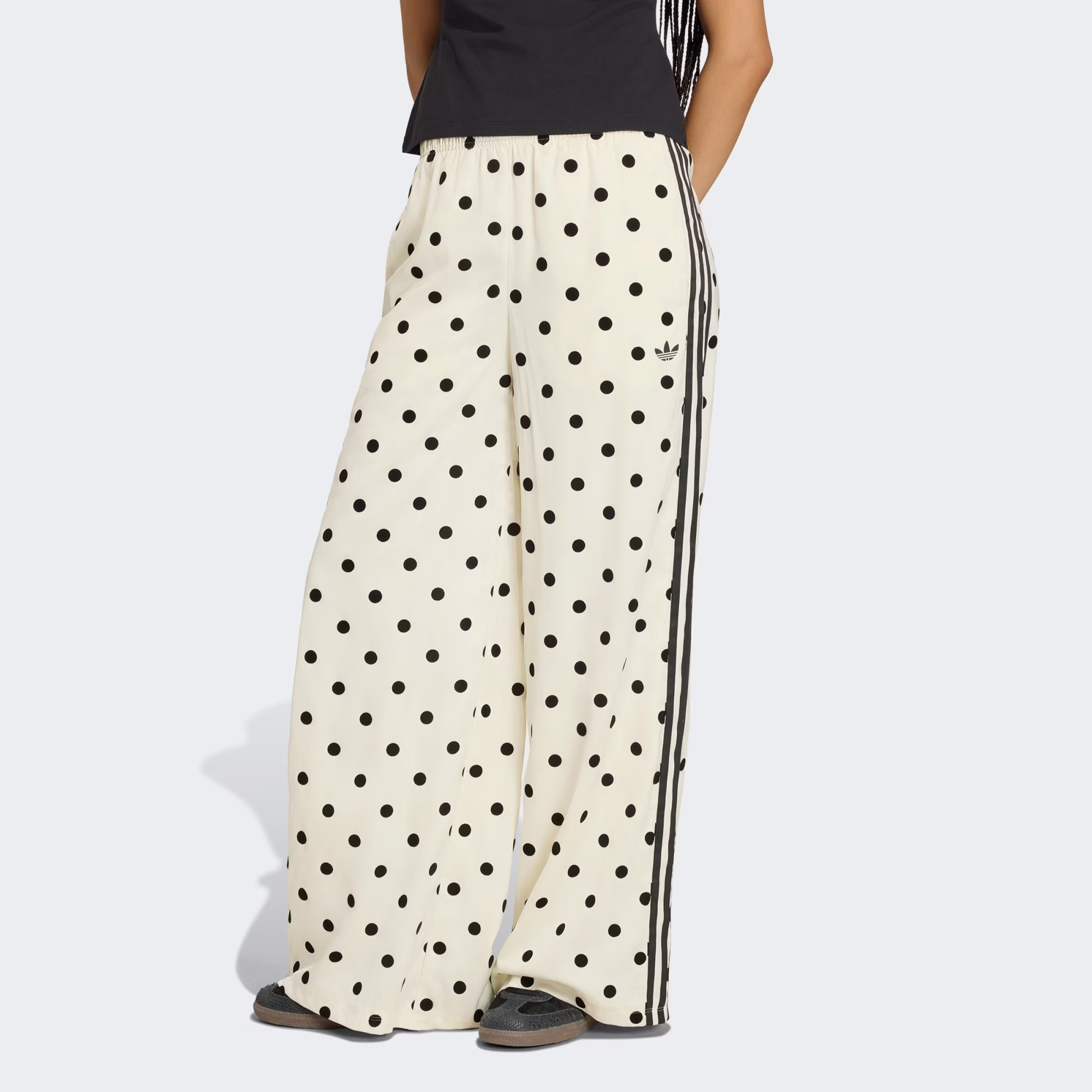 SATIN POLKA DOTS WIDE LEG PANT