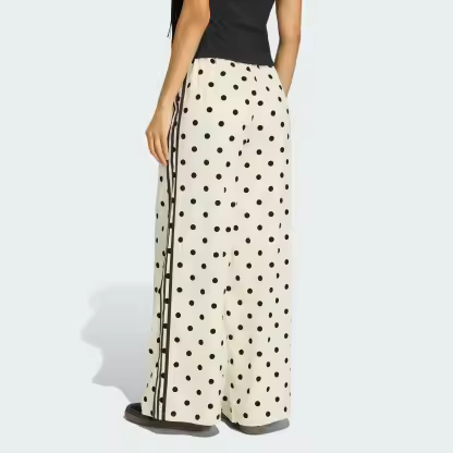 SATIN POLKA DOTS WIDE LEG PANT