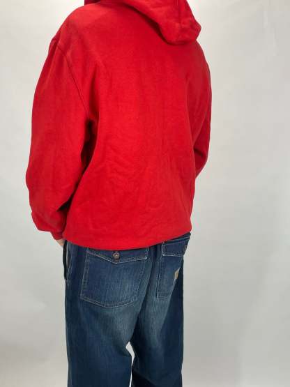 Red Nike Zip Baggy Hoodie