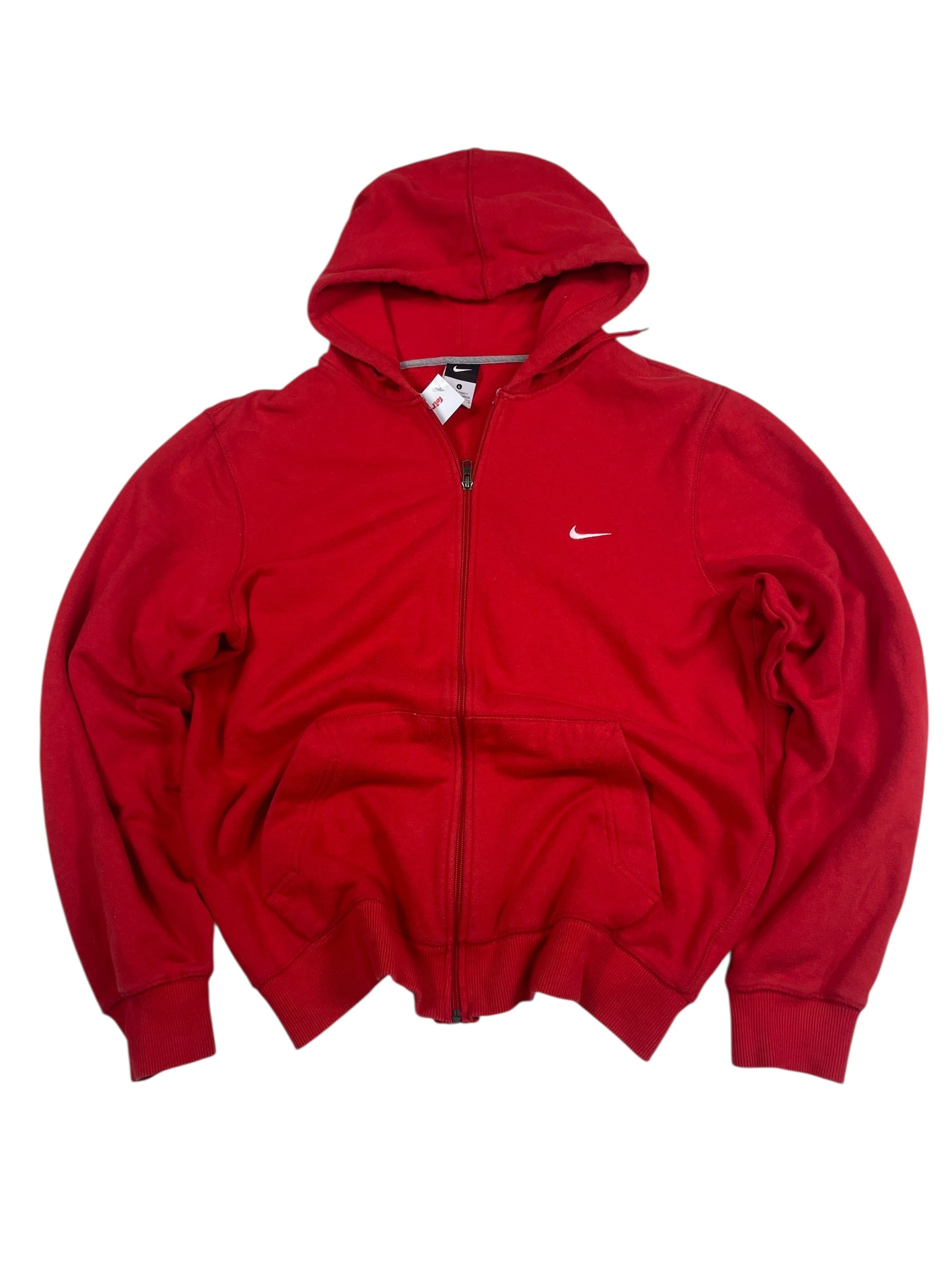 Red Nike Zip Baggy Hoodie