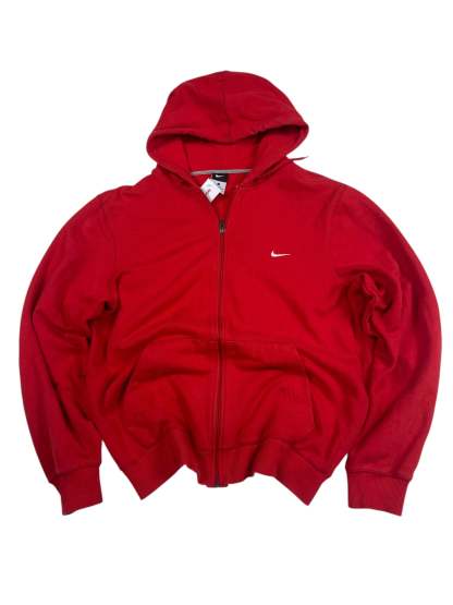 Red Nike Zip Baggy Hoodie