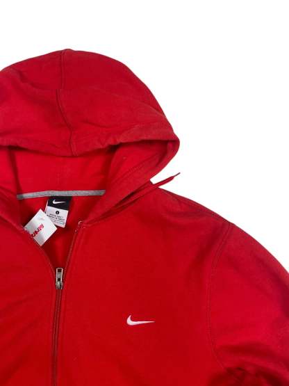Red Nike Zip Baggy Hoodie