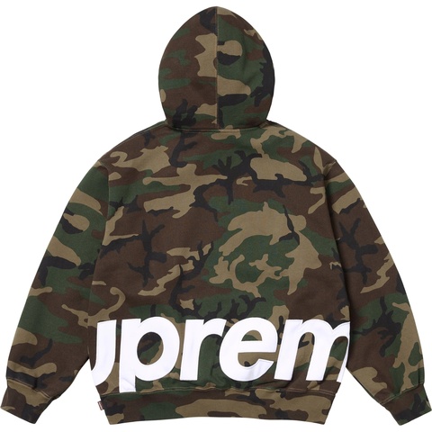 Big Logo Zip Up Hooded Sweatshirt  "Green Camo"