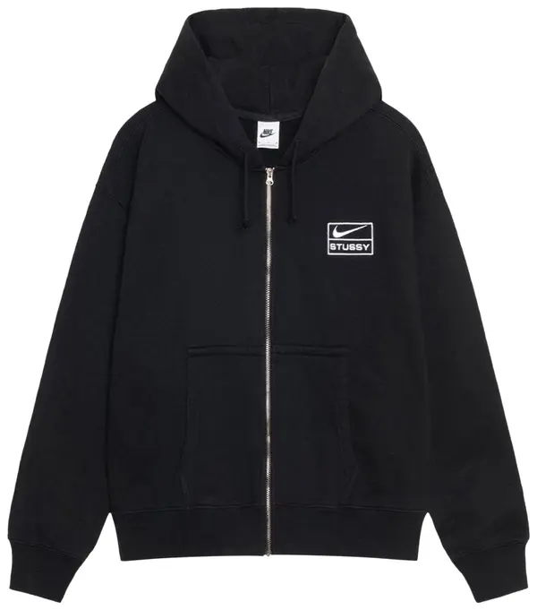 BLACK Nike x Stüssy Fleece Full-Zip Hoodie