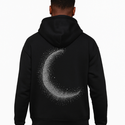 VYBES Rhinestone Moon Hoodie
