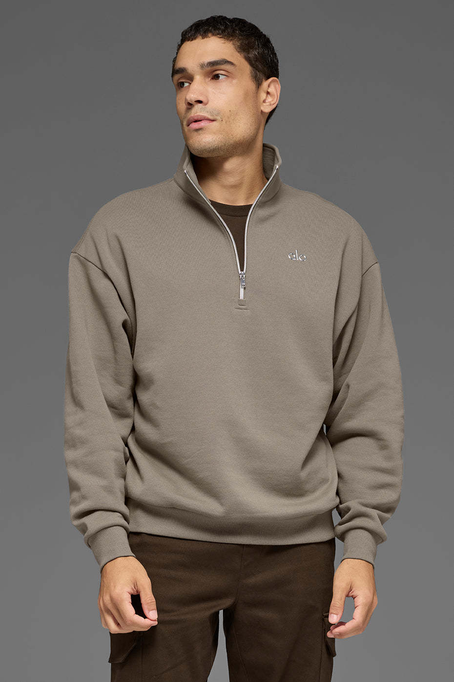 Accolade 1/4 Zip Pullover - Light Cocoa
