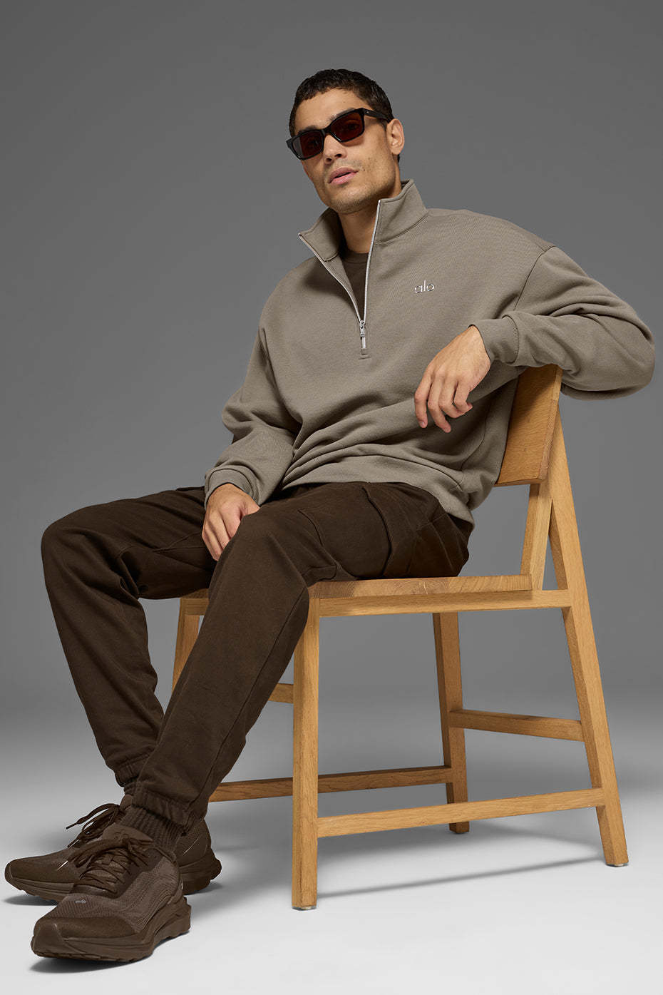 Accolade 1/4 Zip Pullover - Light Cocoa