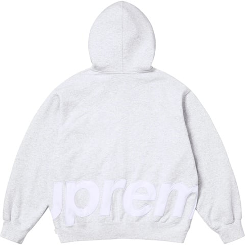 Big Logo Zip Up Hooded Sweatshirt  "White"