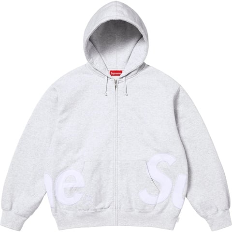 Big Logo Zip Up Hooded Sweatshirt  "White"