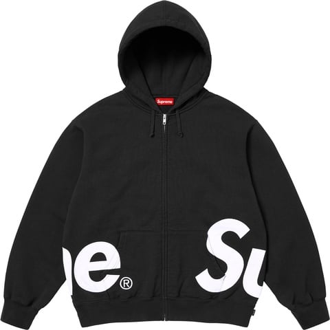Big Logo Zip Up Hooded Sweatshirt  "Black"